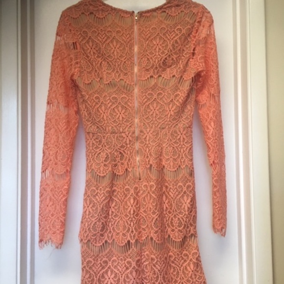 NEW ANGL Lace Deep V Neck Mini Dress NWOT - Picture 9 of 11
